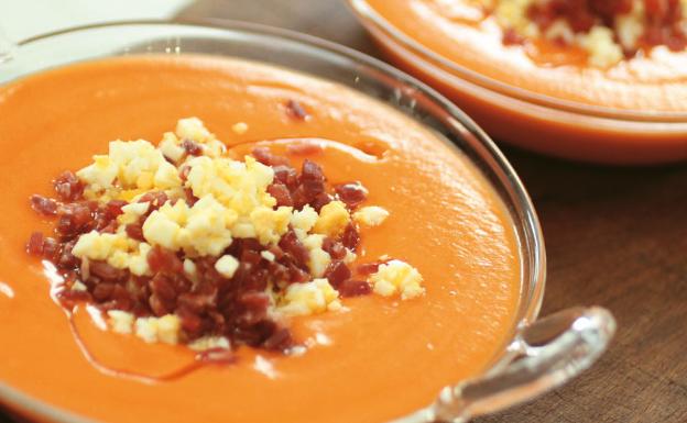 Receta salmorejo con pimiento